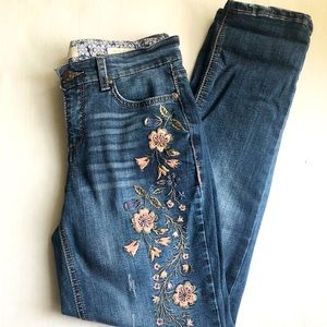 Vintage American blue Jeans w/pink details size 26